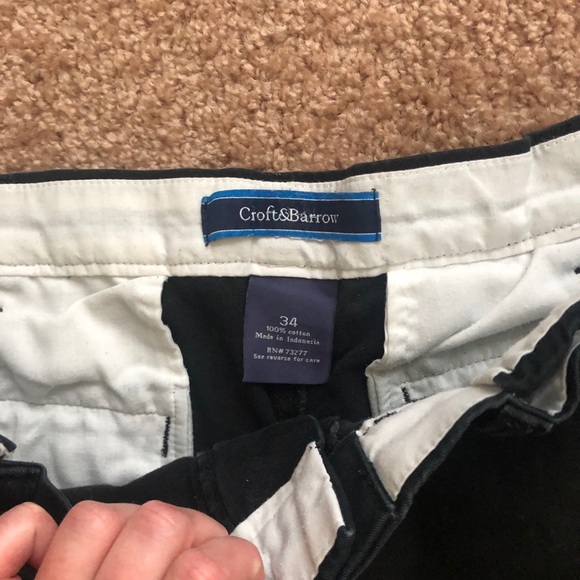 Men’s Croft & Borrow Black Shorts - Picture 3 of 3